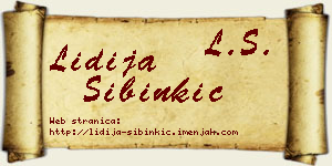 Lidija Sibinkić vizit kartica